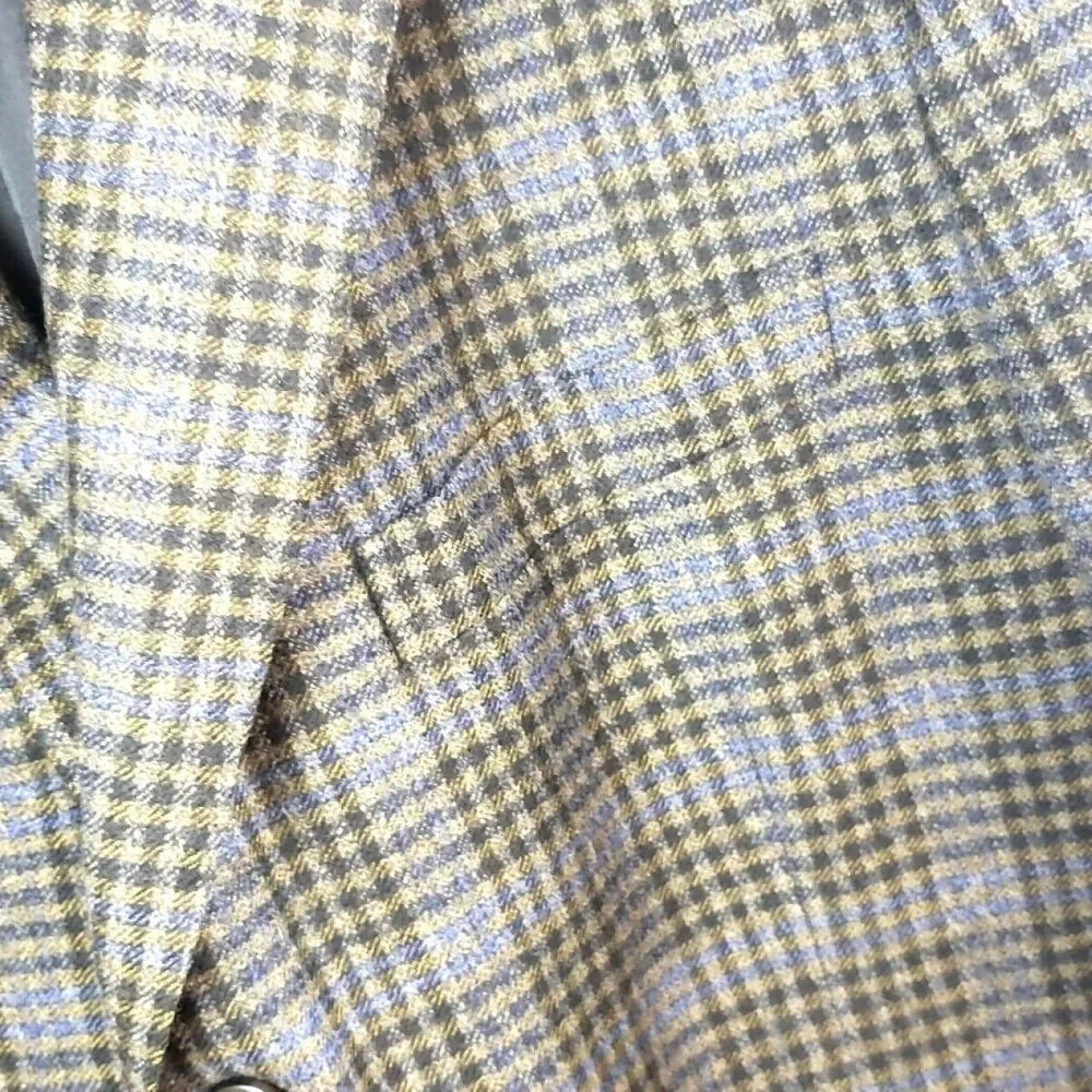 Ermenegildo Zegna Neiman Marcus Wool Plaid Blazer Men’s 44R Switzerland